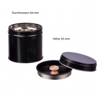 Schwarze Gewürzdose einzeln Schwarze Gewürzdose einzeln