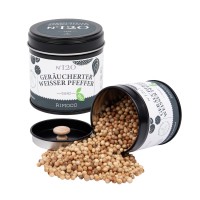 Bio Geräucherter Weißer Pfeffer Bio Geräucherter Weißer Pfeffer