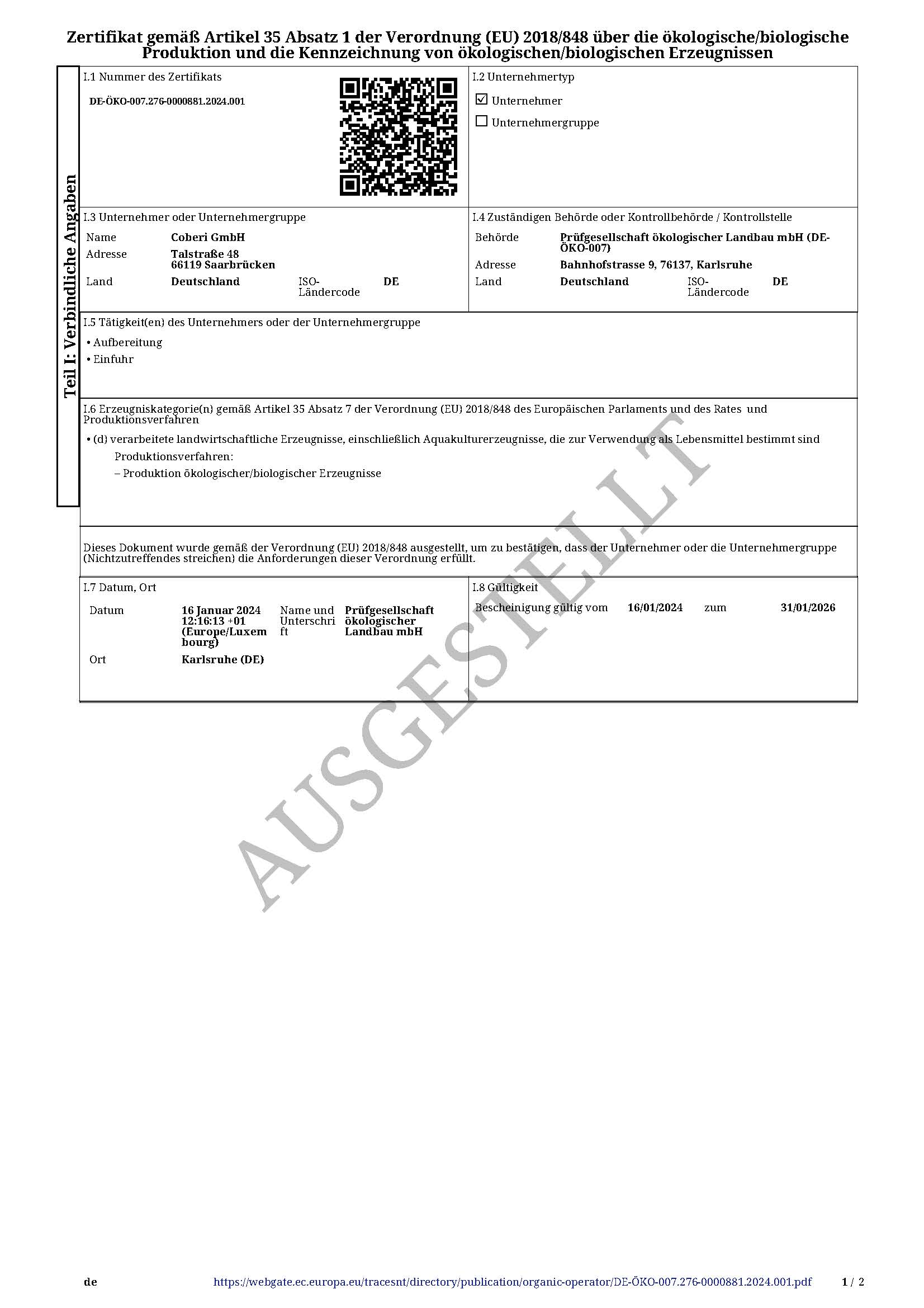 BIO-Zertifikat-Coberi-GmbH_Seite_1