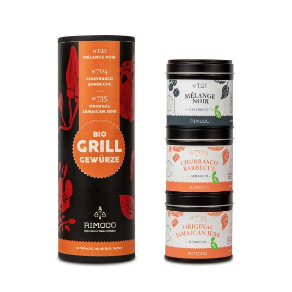 Bio Grillgewuerze Set mit drei Gewuerzen