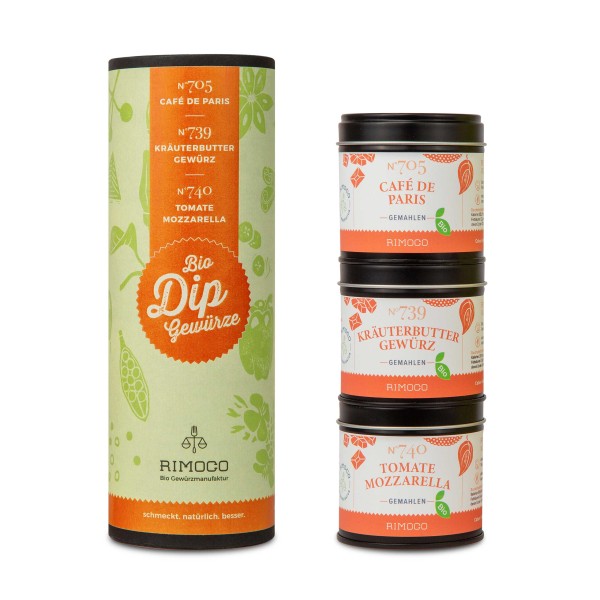 Bio Dip Gewuerz Set mit drei Gewuerzen