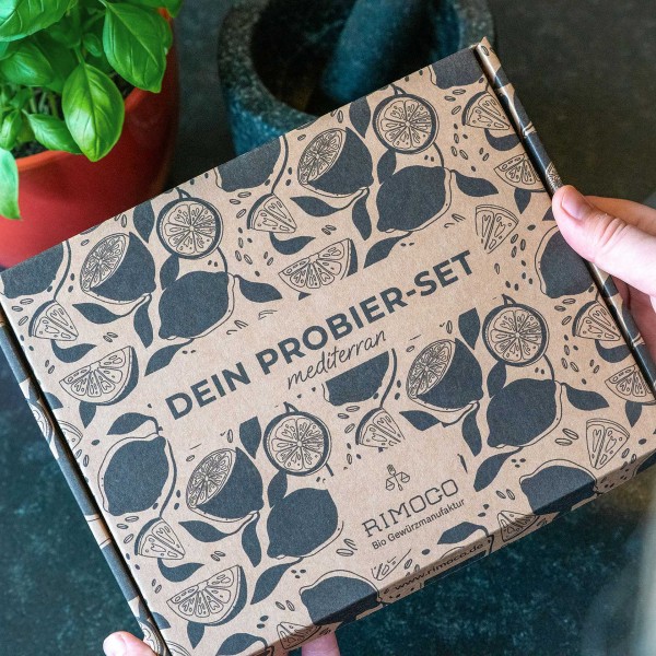 Verpackung Probier Set mediterrane Gewürze